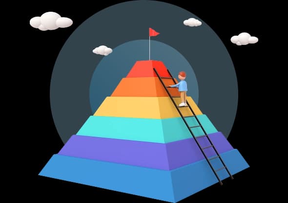 Growth pyramid illustration