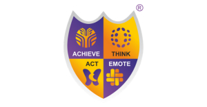 Brand logo with four sections labeled Achieve, Think, Act, and Emote.